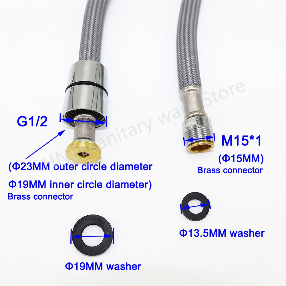 50cm/60cm/85cm/150cm F1/2 M15* - огляд і ціна Flexible Hose Braided