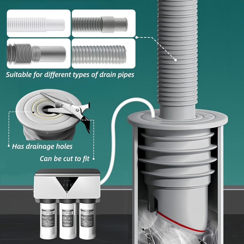 Silicone Sink Stopper Sewer Pi - огляд і ціна Drain Pipe Clip