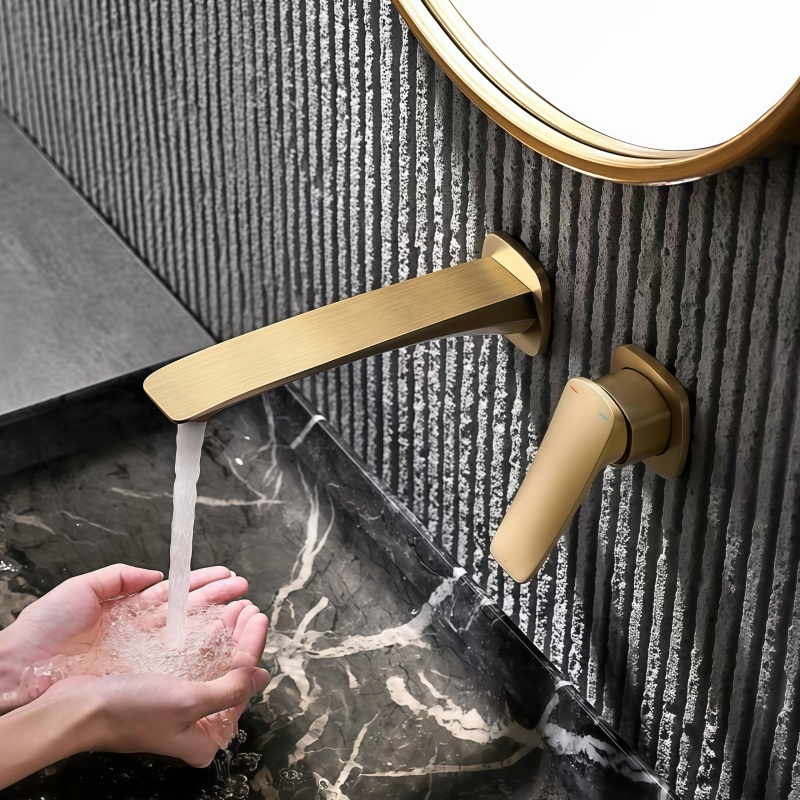 Gold Concealed Bathroom Faucet - огляд і ціна Basin Mixer Cartridge