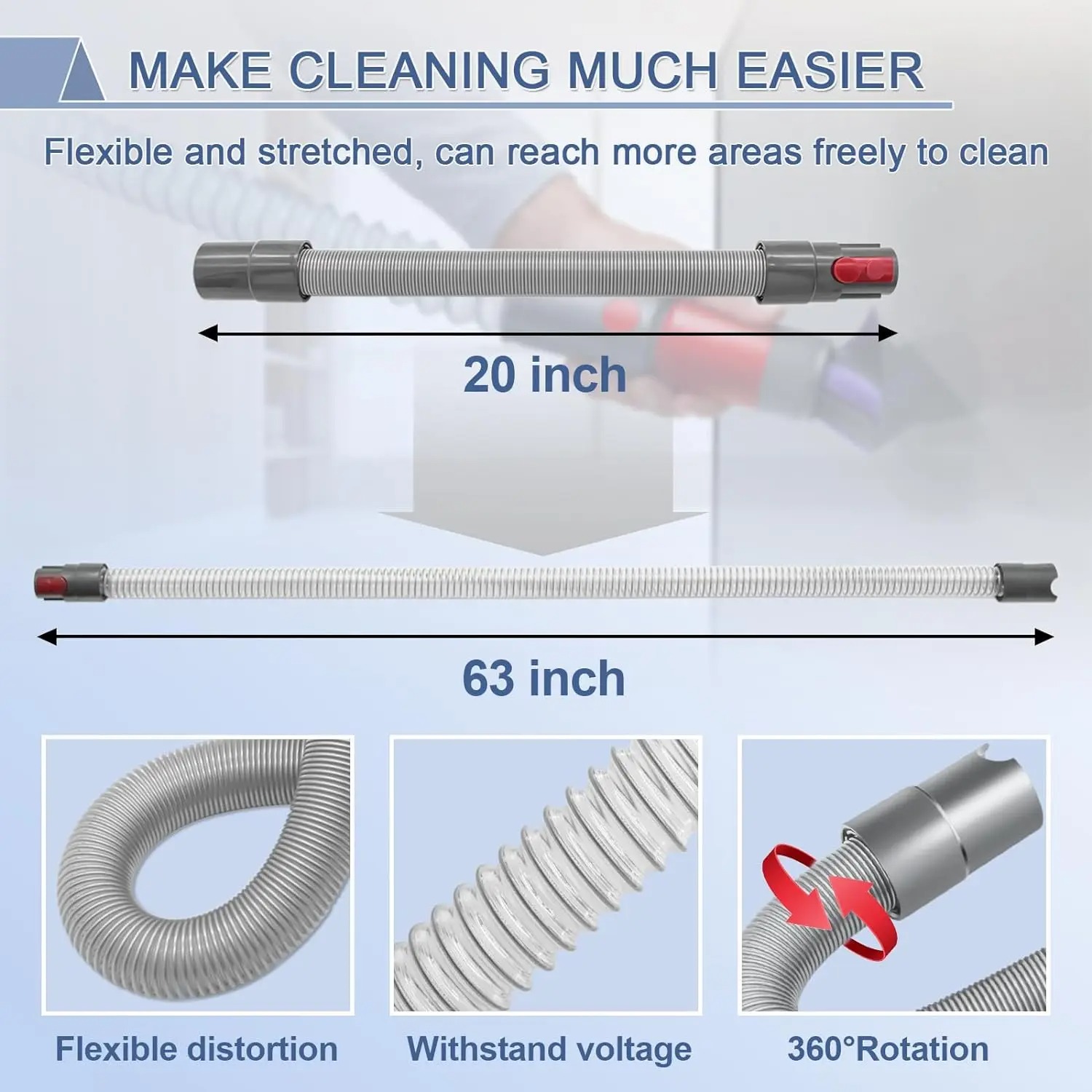 For Dyson V7 V8 V10 V11 V15 Va - огляд і ціна Flexible Hose Braided
