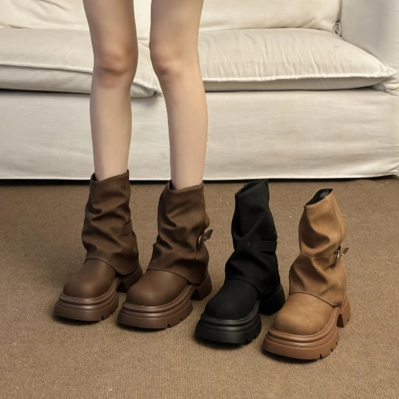 Women's Thick Bottom Boots Bri - огляд і ціна Pipe Bending Spring