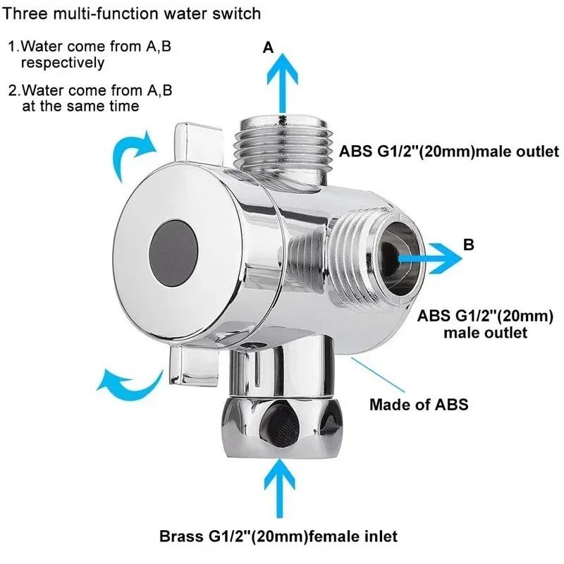 Diverter Valve G1/2 Splitter 2 - огляд і ціна Shower Valve Cartridge
