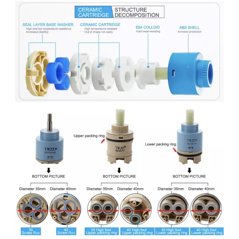 Faucets Mixing Spool Valve 25  - огляд і ціна Basin Mixer Cartridge